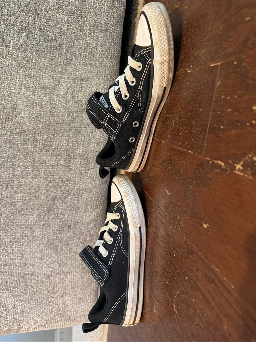 Converse Kids Black and White Low Top Sneakers